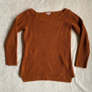 Merona Rust Orange Boatneck Sweater Size Medium